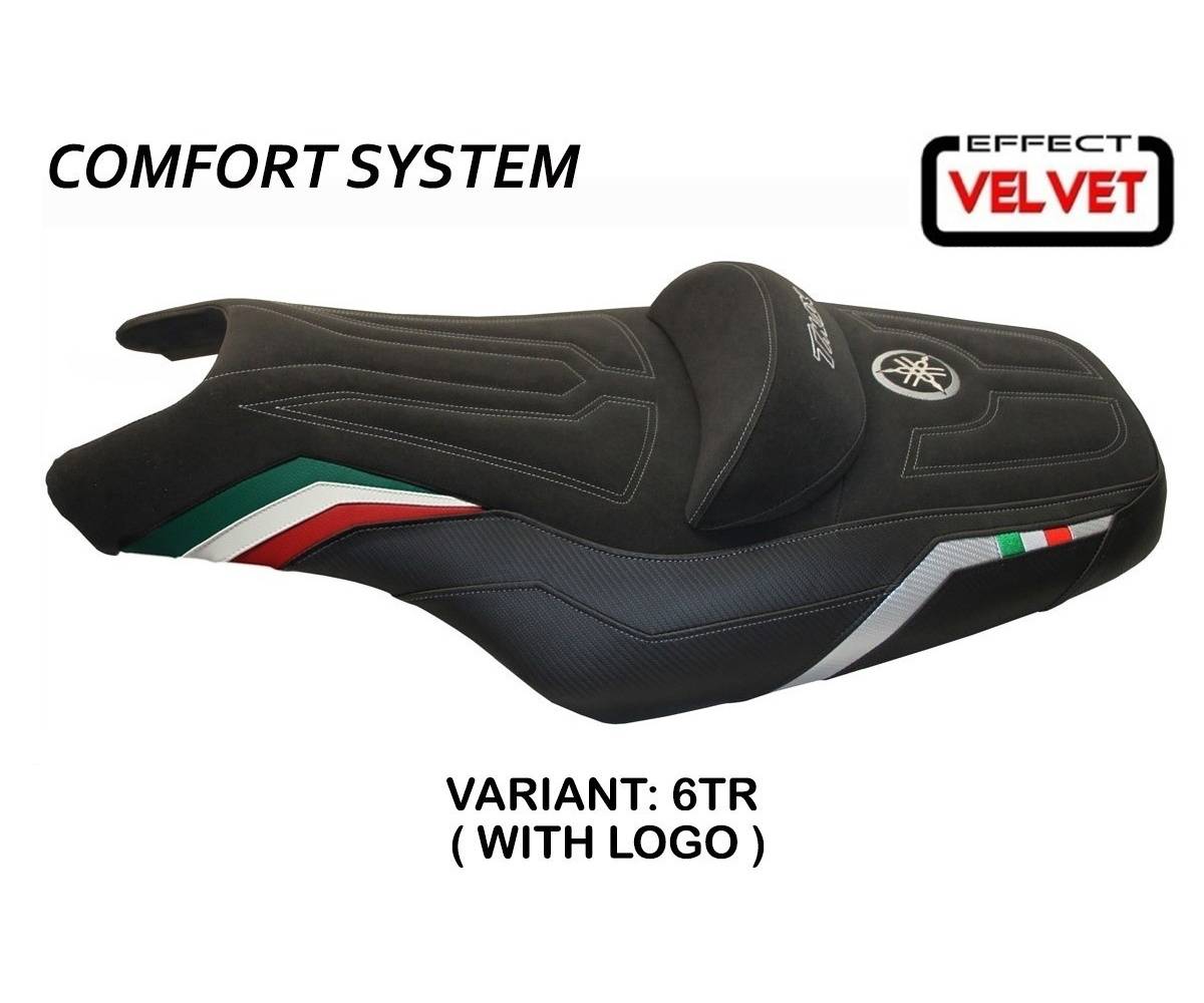 YT586IC-6TR-1 Funda Asiento I Love Italy Comfort System Tricolor (TR) T.I. para YAMAHA T-MAX 500 2008 > 2016