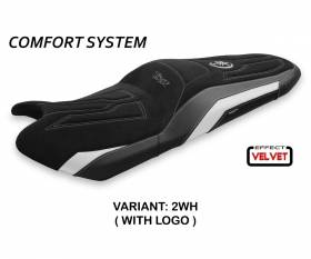Sattelbezug Sitzbezug Scrutari 2 Velvet Comfort System Weiss (WH) T.I. fur YAMAHA T-MAX 530 2017 > 2020