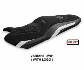 Housse de selle Scrutari 2 Velvet Blanche (WH) T.I. pour YAMAHA T-MAX 560 2017 > 2020