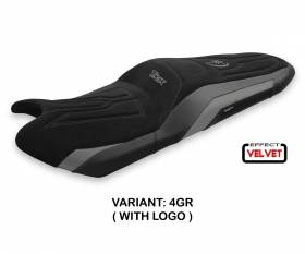 Seat saddle cover Scrutari 2 Velvet Gray (GR) T.I. for YAMAHA T-MAX 530 2017 > 2020