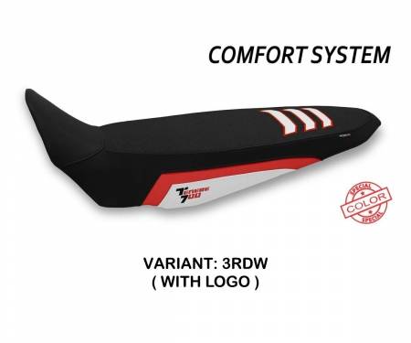 YT7LUC-3RDW-1 Seat saddle cover Liddel Ultragrip Comfort System Red - White (RDW) T.I. for YAMAHA TENERE 700 (sella intera unica) 2019 > 2022