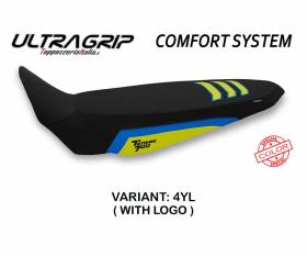 Rivestimento sella Liddel ultragrip comfort system Giallo YL + logo T.I. per Yamaha Tenere 700 2019 > 2024