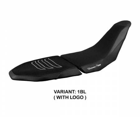 YT7RSU-1BL-1 Seat saddle cover Sendai ultragrip Black BL + logo T.I. for Yamaha Tenere 700 Raid 2022 > 2024