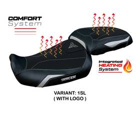 Rivestimento sella Heating Comfort System Argento SL + logo T.I. per YAMAHA TRACER 9 / 9 GT 2021 > 2023