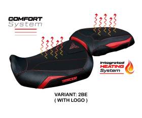 Seat saddle cover Heating Comfort System Red RD + logo T.I. for YAMAHA TRACER 9 / 9 GT 2021 > 2023