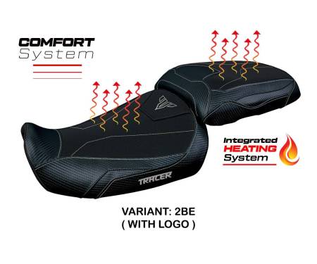 YT9GTGC-5BL-1-HS Seat saddle cover Heating Comfort System Black BL + logo T.I. for YAMAHA TRACER 9 / 9 GT 2021 > 2023
