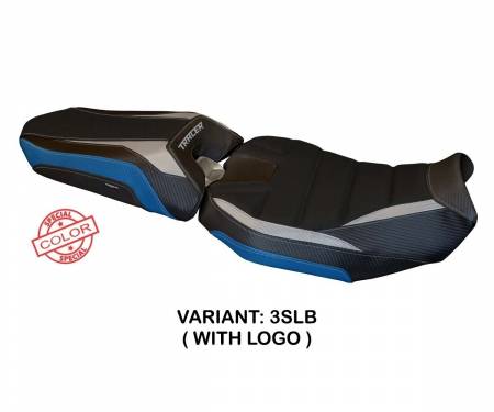 YTR8NSU-3SLB-3 Housse de selle Nairobi Special Color Ultragrip Argent - Bleu (SLB) T.I. pour YAMAHA TRACER 900 2018 > 2020