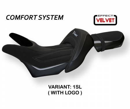 YVM17OC-1SL-1 Housse de selle Odessa Velvet Comfort System Argent (SL) T.I. pour YAMAHA V-MAX 1700 2008 > 2017