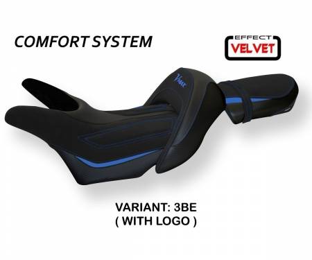 YVM17OC-3BE-1 Seat saddle cover Odessa Velvet Comfort System Blue (BE) T.I. for YAMAHA V-MAX 1700 2008 > 2017
