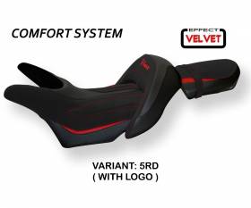 Sattelbezug Sitzbezug Odessa Velvet Comfort System Rot (RD) T.I. fur YAMAHA V-MAX 1700 2008 > 2017