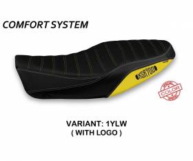 Seat saddle cover Dagda Special Color Comfort System Giallo - White (YLW) T.I. for YAMAHA XSR 700 2016 > 2020