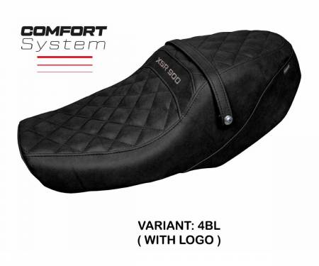 YXSR92AC-4BL-1 Housse de selle Adeje comfort system Noir BL + logo T.I. pour Yamaha XSR 900 2022 > 2024