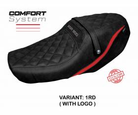 Seat saddle cover Adeje special color comfort system Red RD + logo T.I. for Yamaha XSR 900 2022 > 2024
