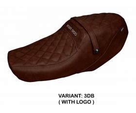 Seat saddle cover Adeje Brown DB + logo T.I. for Yamaha XSR 900 2022 > 2024
