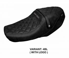 Seat saddle cover Adeje Black BL + logo T.I. for Yamaha XSR 900 2022 > 2023