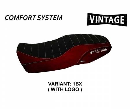 YXSR9P1VC-1BX-1 Housse de selle Portorico 1 Vintage Comfort System Bordeaux (BX) T.I. pour YAMAHA XSR 900 2016 > 2020