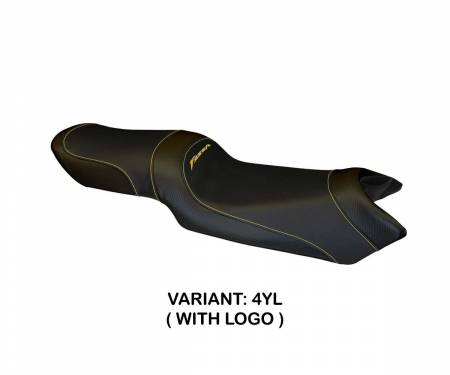 YZ6F41IT-4YL-1 Seat saddle cover Ivan Total Black Yellow (YL) T.I. for YAMAHA FZ6 FAZER 2004 > 2011