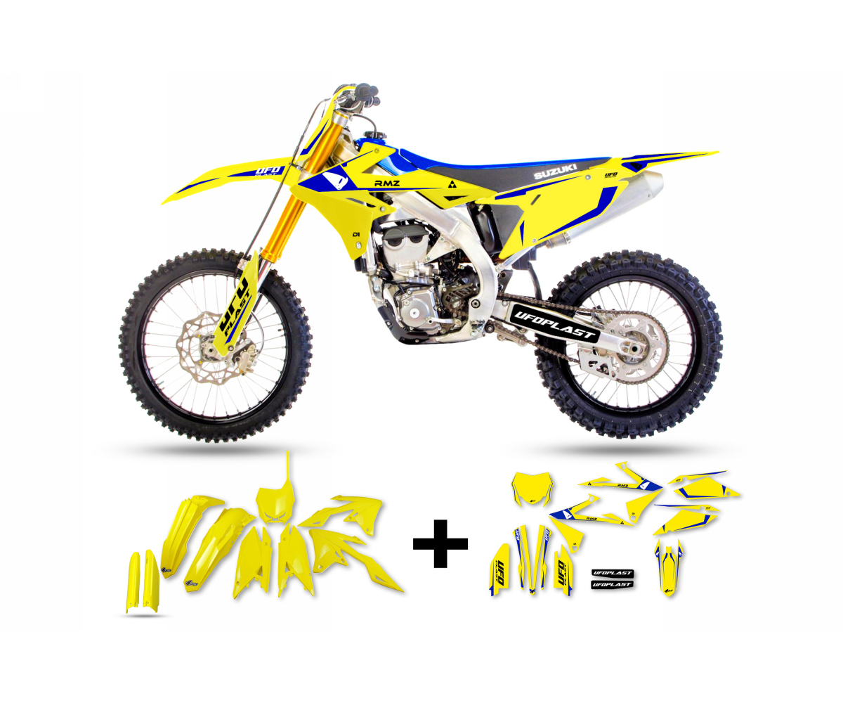 Produktbild von UFO Set Plastics Suzuki Rmz 250 2019-2023 - Gelb