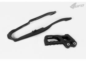 Chain Guide + Swingarm Chain Slider Kit Ufo Plast For Honda Crf 450R 2002 > 2004