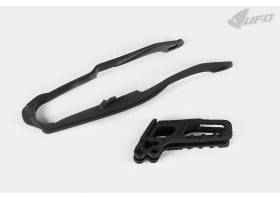 Chain Guide + Swingarm Chain Slider Kit Ufo Plast For Honda Crf 250X 2005 > 2006