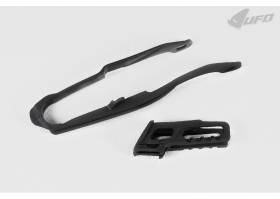 Chain Guide + Swingarm Chain Slider Kit Ufo Plast For Honda Crf 450X 2007 > 2016