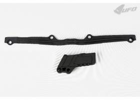 Chain Guide + Swingarm Chain Slider Kit Ufo Plast For Kawasaki Kx 125 2003 > 2021