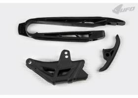 Chain Guide + Swingarm Chain Slider Kit Ufo Plast For Ktm Exc-F All Models 