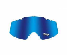 Lentille miroir transparente (bleue) UFO PLAST pour lunettes de motocross MYSTIC