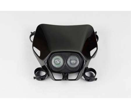 PF01700 UFO PLAST Motocross Headlight "Firefly Twins" ( double bulbs) 12V 35 / W black