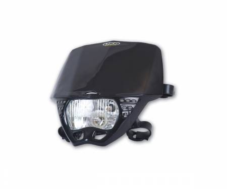 PF01707 UFO PLAST Motocross Headlight "Cruiser" 12V 35 / W ( approved) black