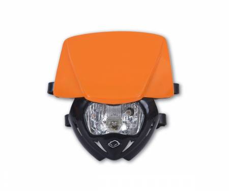 PF01709 Phare Motocross UFO PLAST "Panther Dual Color" 12V 35W (homologué) Orange-Noir