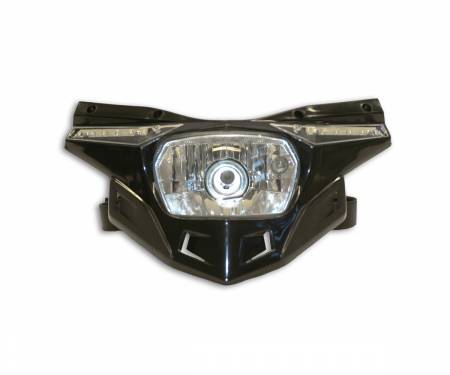 PF01714 UFO PLAST Replacement Plastic Headlight Motocross Lower part "Stealth" (12V 35 / W & LED) black