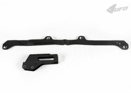 YA04802@001 Chain Guide + Swingarm Chain Slider Kit Ufo Plast For Yamaha Yzf 450 2004 Black