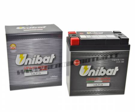 Bateria de litio Unibat ULT3 300A para KYMCO XCITING I 2012 > 2015 YTX14H-BS