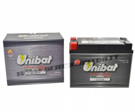 Batterie au lithium Unibat ULT4 480A pour YAMAHA XVS A MIDNIGHT STAR 2007 > 2010 YTX20L-BS