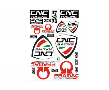 STK01B Kit D'autocollants Cnc Racing Noir Ducati Monster 1100 Evo 2012 > 2013