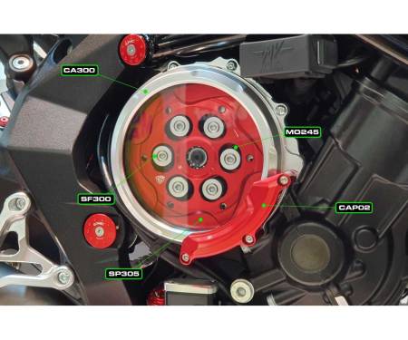 CA300B Clear Clutch Cover Mounting Kit With Accessories Cnc Racing Mv Agusta Stradale 800 2015