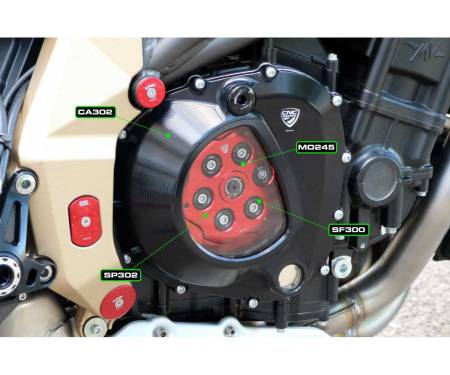 CA300B Clear Clutch Cover Mounting Kit With Accessories Cnc Racing Mv Agusta Brutale 3 800 Rr 2017 > 2022