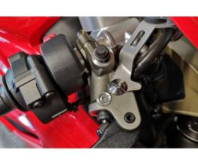 Kit Viti Staffa Serbatoio Fluido Freno Anteriore/frizione Titanio Cnc Racing Ducati Superbike 899 Panigale 2013 > 2015
