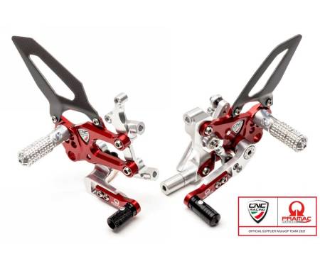 PE400PR Adjustable Rearsets Rps Sbk Series Team Pramac Motogp Limited Edition Cnc Racing Red Ducati Superbike 1199 Panigale S 2012 > 2014