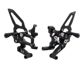 Adjustable Rear Sets Rps "easy" Sbk Series Road And Reverse Shifting Cnc Racing Black Ducati Superbike 959 Panigale 2016 > 2019