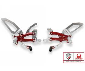 Adjustable Rear Sets Rps Series For  S And Speciale Easy Pramac Racing Limited Edition Cnc Racing Silver/red Ducati Superbike Panigale V4 S 2018 > 2022