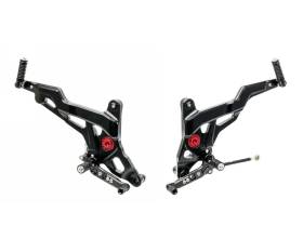 Adjustable Rear Sets Sport 1200s Cnc Racing Black Ducati Monster 821 2014 > 2017