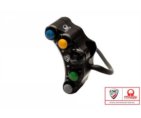 SWD01BPR Interruptor Manillar Izquierdo Pramac Racing Lim. Ed Uso De La Calle Cnc Racing Negro Ducati Monster 1200 R 2016 > 2019