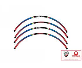 17 Inches Wheel Stripes Kit Pramac Racing Limited Ed. Cnc Racing Red/blue Aprilia Tuono V4 1100 Rr 2015 > 2020