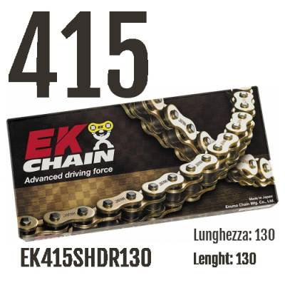 EK415SHDR130 Catena EK CHAINS Passo 415 - 130 maglie per HONDA RS RACING 1993 > 2006 125