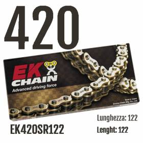 EK420SR122 Cadena EK CHAINS Paso 420 tamaño 122 para APRILIA RS EXTREMA 1999 > 2001 50