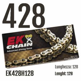 EK428H128 Kette EK CHAINS Step 428 Größe 128 für KAWASAKI KLX-L 2010 > 2020 140