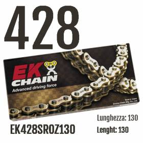 EK428SROZ130 Chain EK CHAINS Step 428 size 130 for YAMAHA SR400 2014 > 2020 400