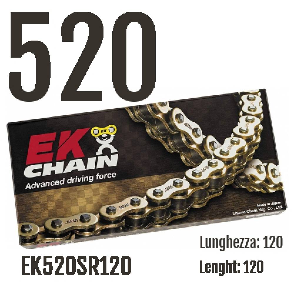 EK520SR120 Chain EK CHAINS Step 520 size 120 for YAMAHA TT-R 2003 > 2005 250
